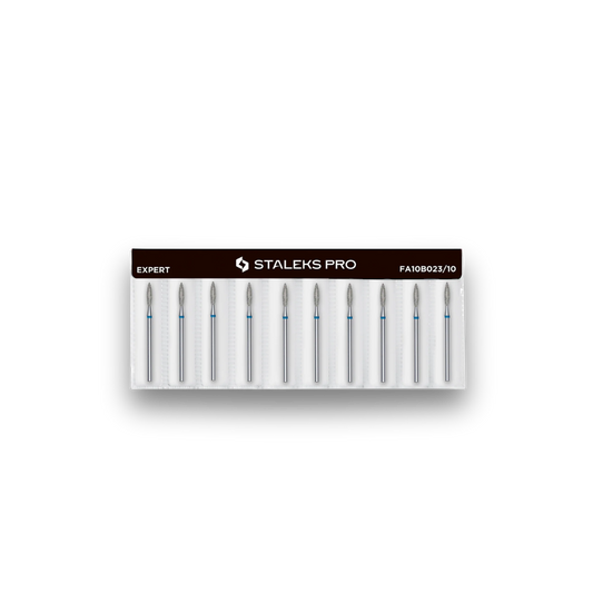 Embout diamant "flamme" - Grain bleu 2,3mm partie active 10mm - Staleks