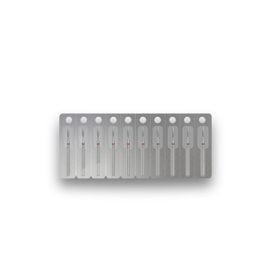 Embout diamant "flamme" - Grain rouge 2,3mm partie travaillante 8mm - Staleks