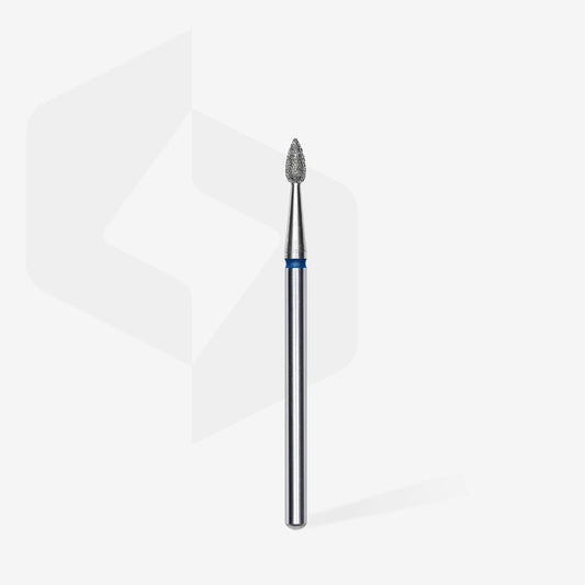 Embout diamant "goutte" - Grain bleu diamètre 2,3mm / partie active 5mm - Staleks