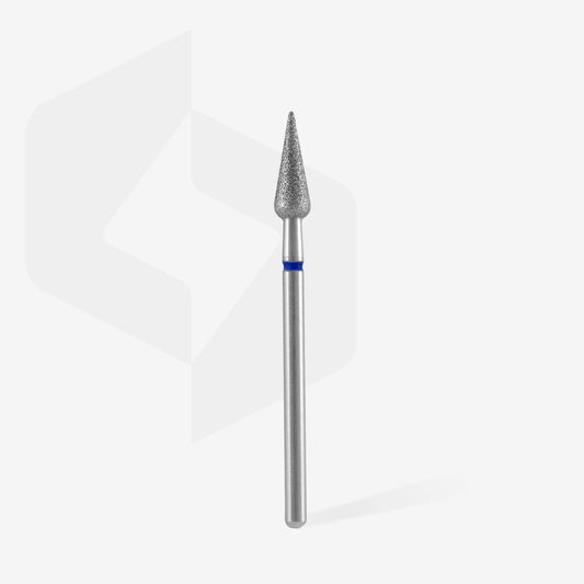 Embout diamant "poire" - Grain bleu diamètre 4mm / partie active 12mm - Staleks
