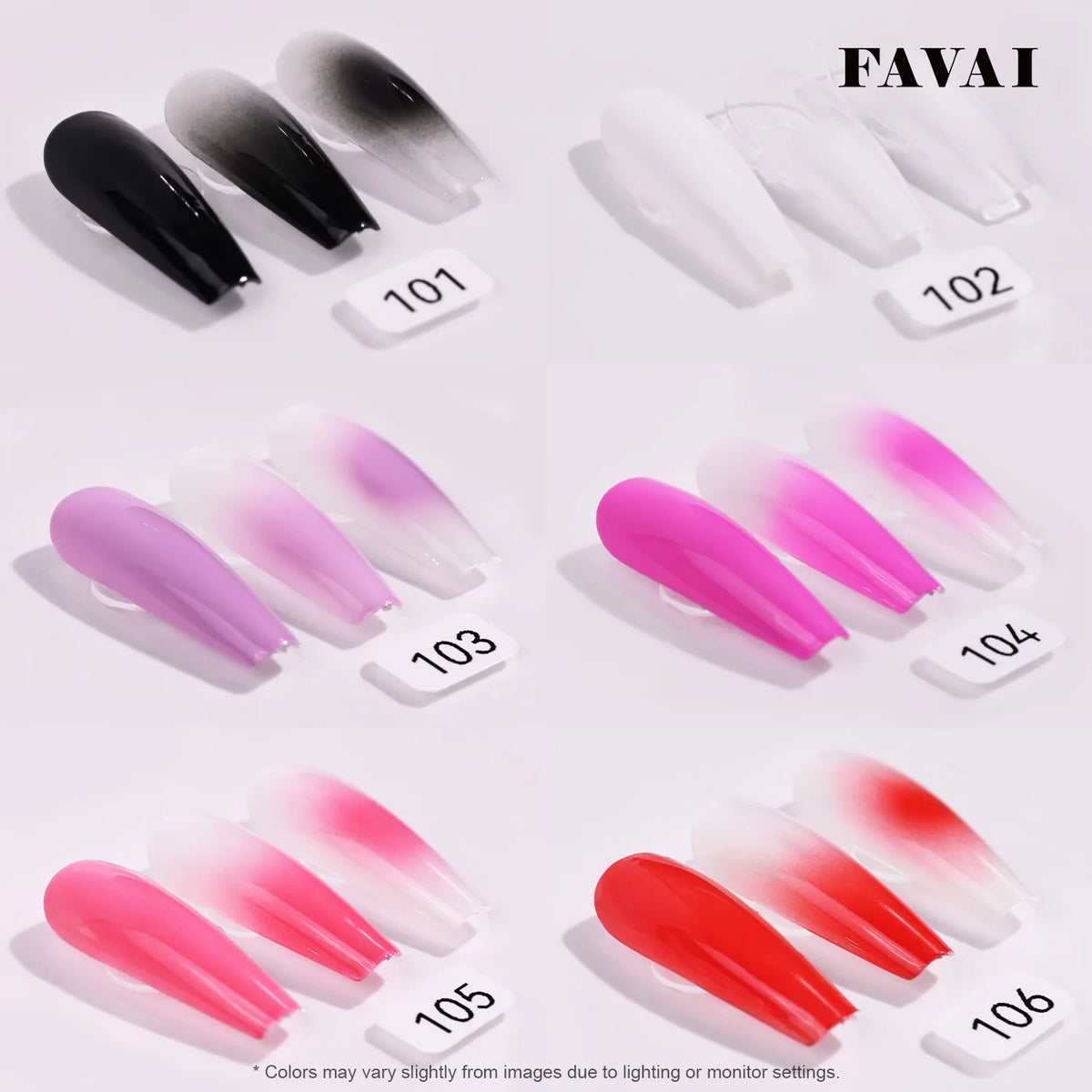 Airbrush Gel - Collection Signature 12 couleurs - Favai