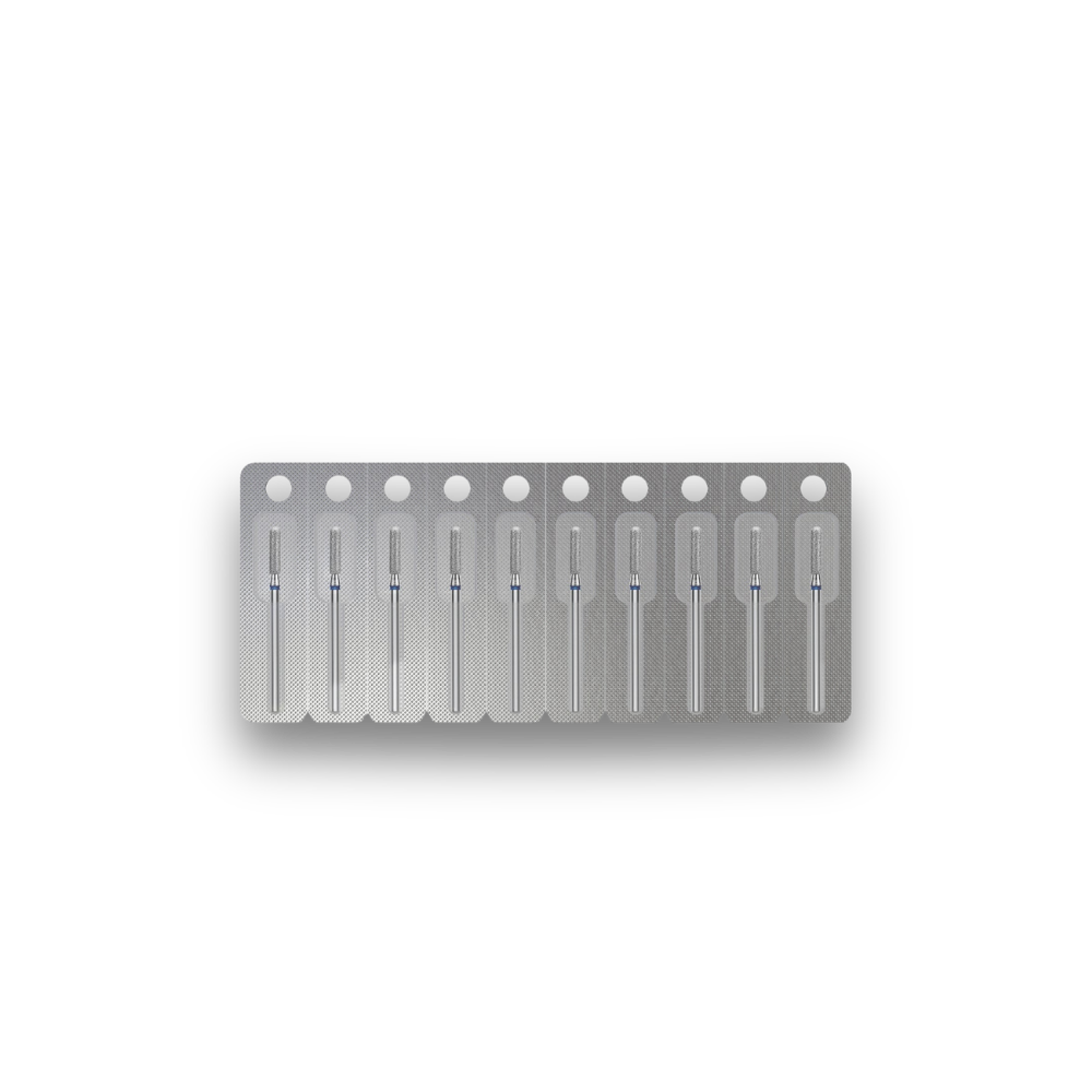 Embout diamant "cylindre" - Grain bleu 2,5mm partie travaillante 10mm - Staleks