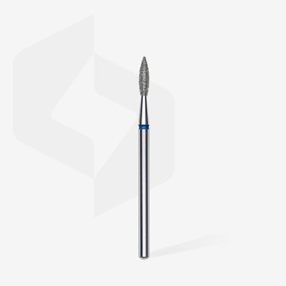 Embout diamant "flamme" - Grain bleu diamètre 2,1mm / partie active 8mm - Staleks