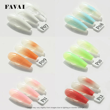 Airbrush Gel - Pearl Collection 6 couleurs (#P07-#P012) - Favai