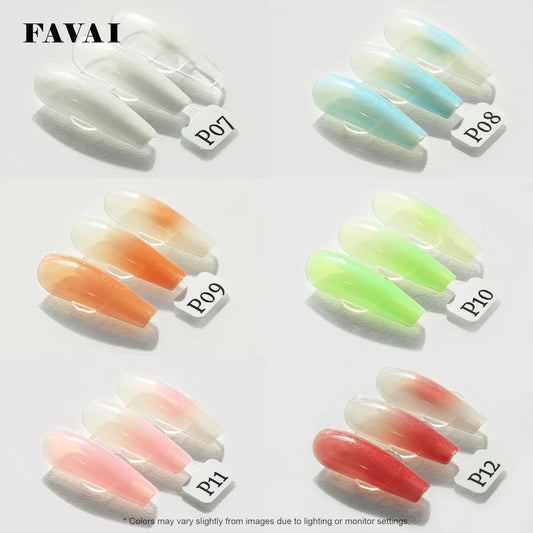 Airbrush Gel - Pearl Collection 6 couleurs (#P07-#P012) - Favai