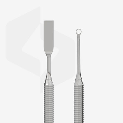 Poussoir manucure Expert 51 - Type 1 (poussoir plat droit + anneau) - Staleks