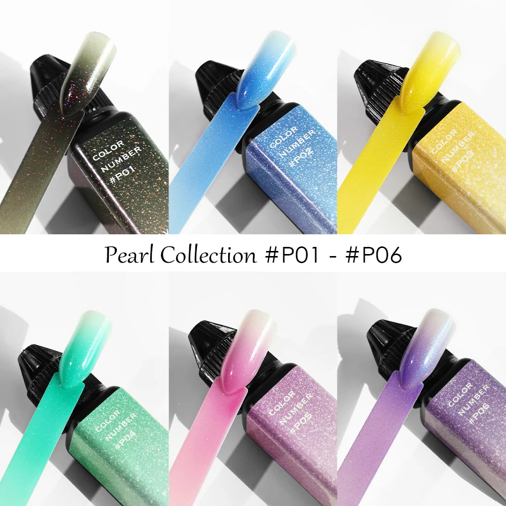 Airbrush Gel - Pearl Collection 6 couleurs (#P01-#P06) - Favai