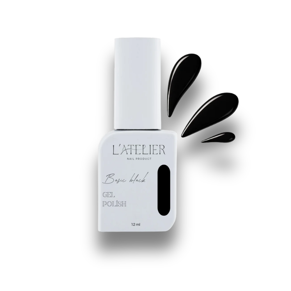 Vernis semi-permanent - Basic Black - L'atelier Nail Product