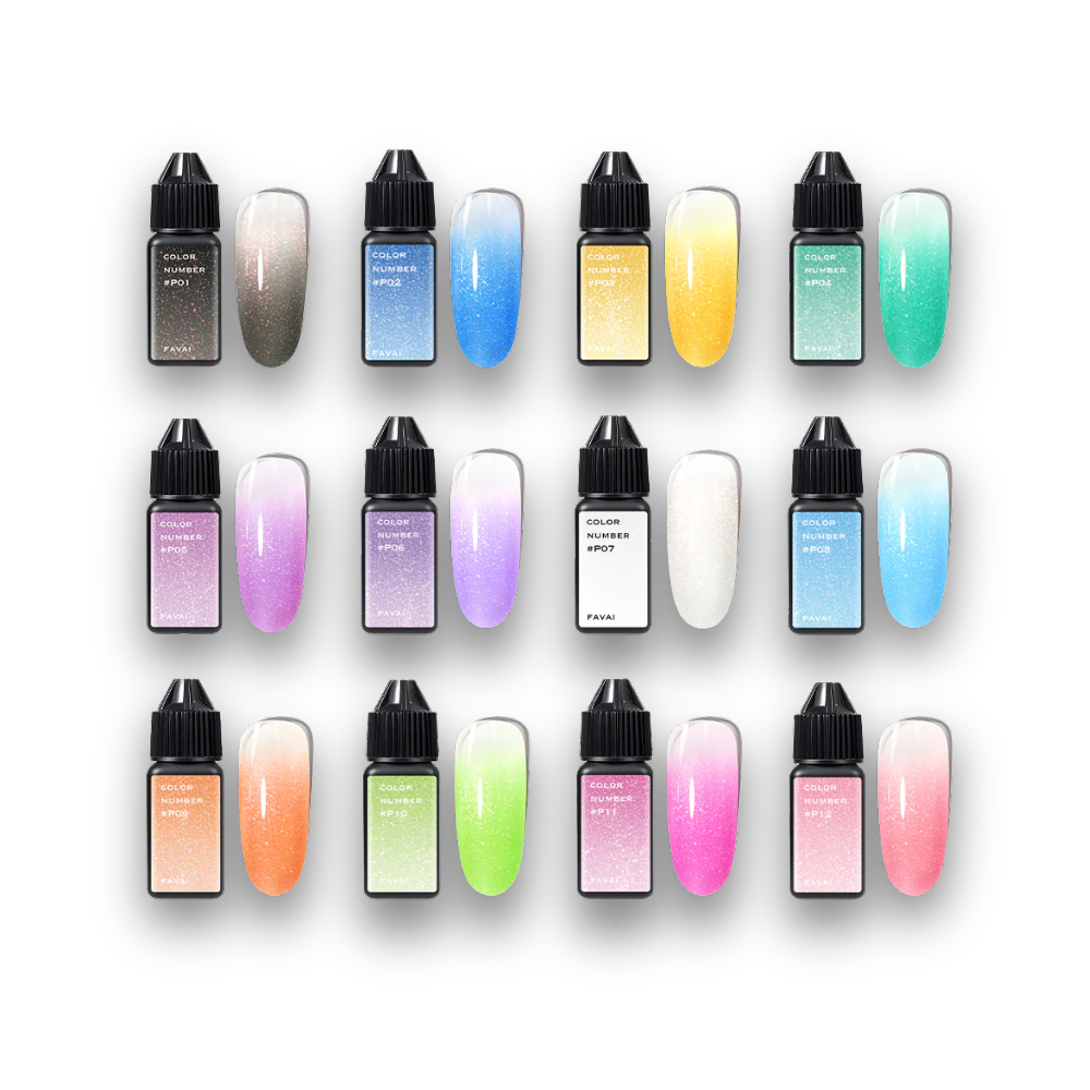 Airbrush Gel - Pearl Collection 6 couleurs (#P07-#P012) - Favai