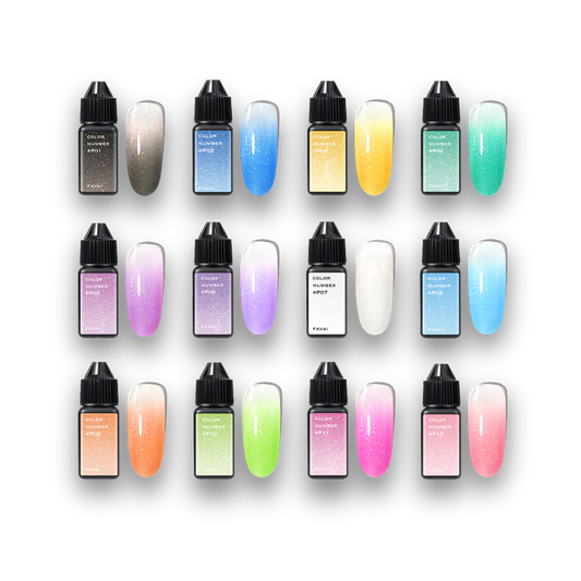 Airbrush Gel - Pearl Collection 6 couleurs (#P01-#P06) - Favai