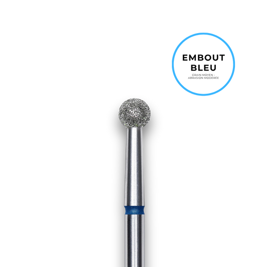 Embout diamant "boule" - Grain bleu 3,5mm - Staleks