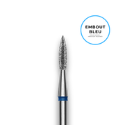 Embout diamant "flamme" - Grain bleu diamètre 1,8mm / partie travaillante 8mm - Staleks (Copie)