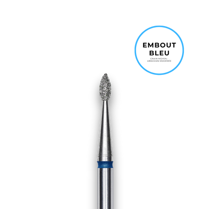 Embout diamant "bourgeon" - Grain bleu 1,6mm partie active 3,4mm - Staleks