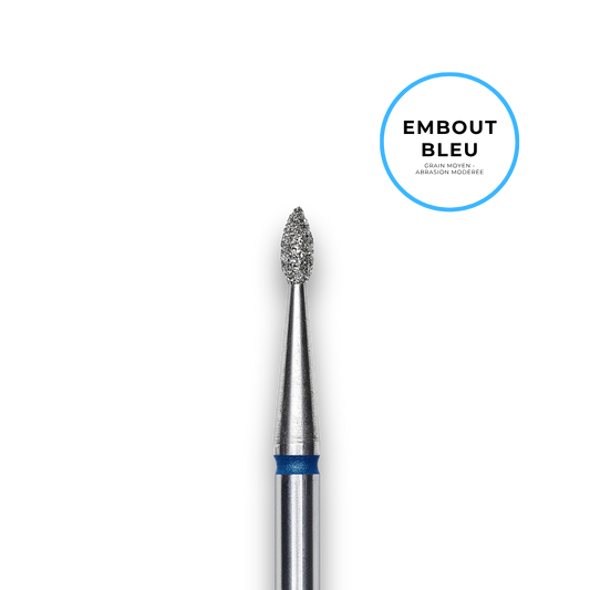 Embout diamant "bourgeon" - Grain bleu 1,6mm partie active 3,4mm - Staleks