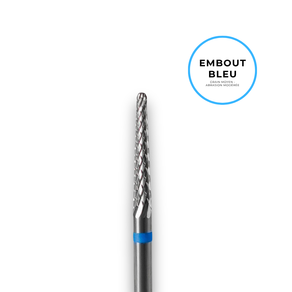 Hartmetallfräser „Konus“ – Blaue Körnung Durchmesser 2,3mm / Aktiver Teil 14mm – Staleks