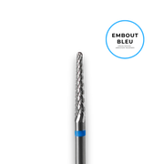 Embout carbure "cône" - Grain bleu diamètre 2,3mm / partie active 14mm - Staleks