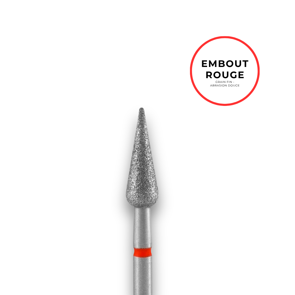 Diamantfräser "Birne" - Rote Körnung Durchmesser 4mm / Arbeitsfläche 12mm - Staleks