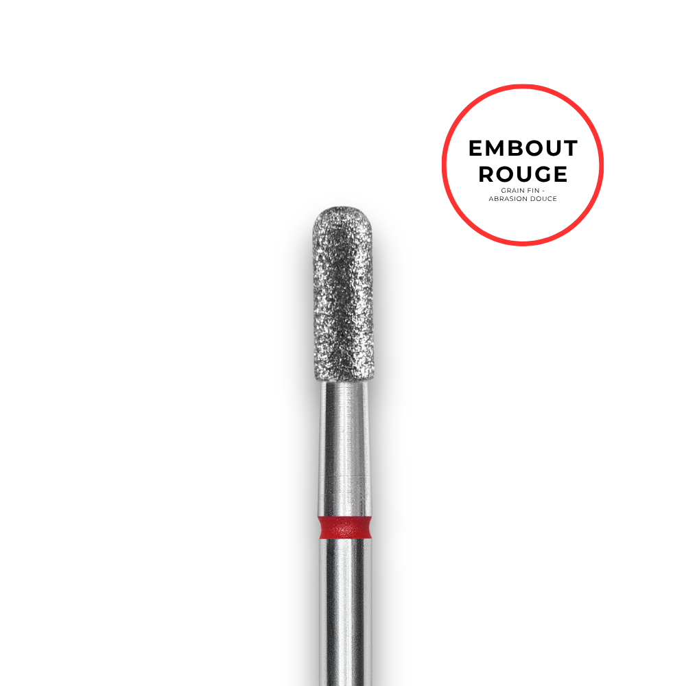 Embout diamant "cylindre" - Grain rouge 2,3mm - Staleks