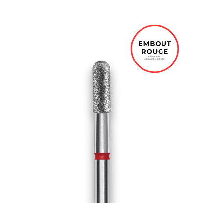 Embout diamant "cylindre" - Grain rouge 2,3mm - Staleks