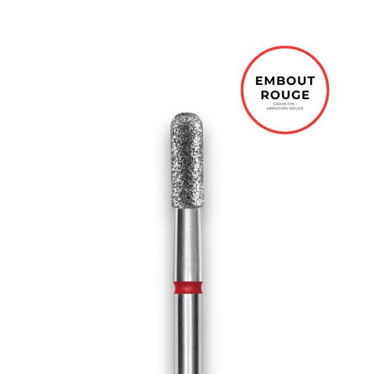 Embout diamant "cylindre" - Grain rouge 2,3mm - Staleks