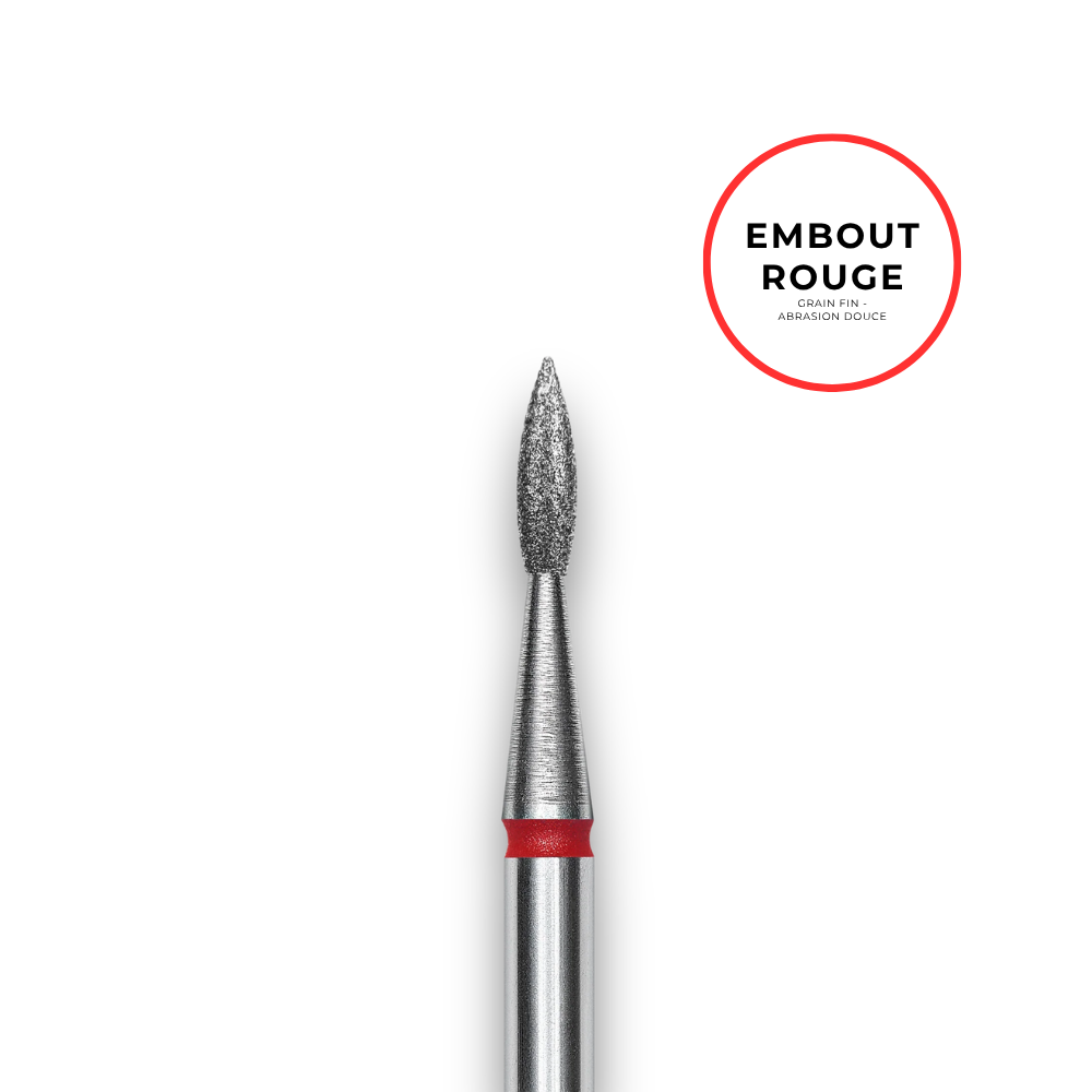 Diamantfräser „Flamme“ – rote Körnung Durchmesser 1,8 mm / Arbeitsbereich 8 mm – Staleks