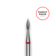 Diamantfräser „Flamme“ – rote Körnung Durchmesser 1,8 mm / Arbeitsbereich 8 mm – Staleks