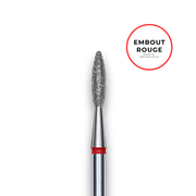 Diamantfräser "Flamme" - rote Körnung 2,1mm Arbeitslänge 8mm - Staleks
