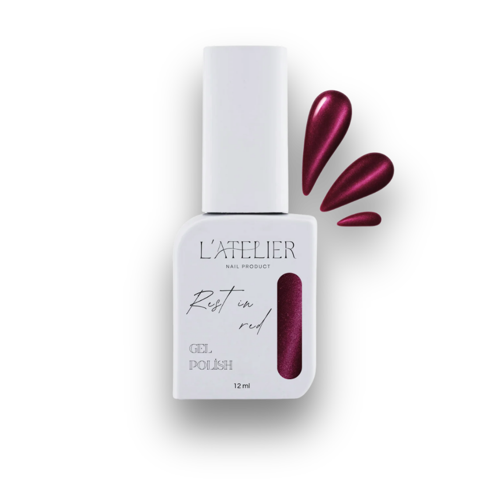 Cat-Eye Semi-Permanent Nagellack - Rest in red - L'atelier Nail Product