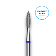 Diamantfräser "Flamme" - Körnung blau Durchmesser 2,1mm / Arbeitslänge 8mm - Staleks