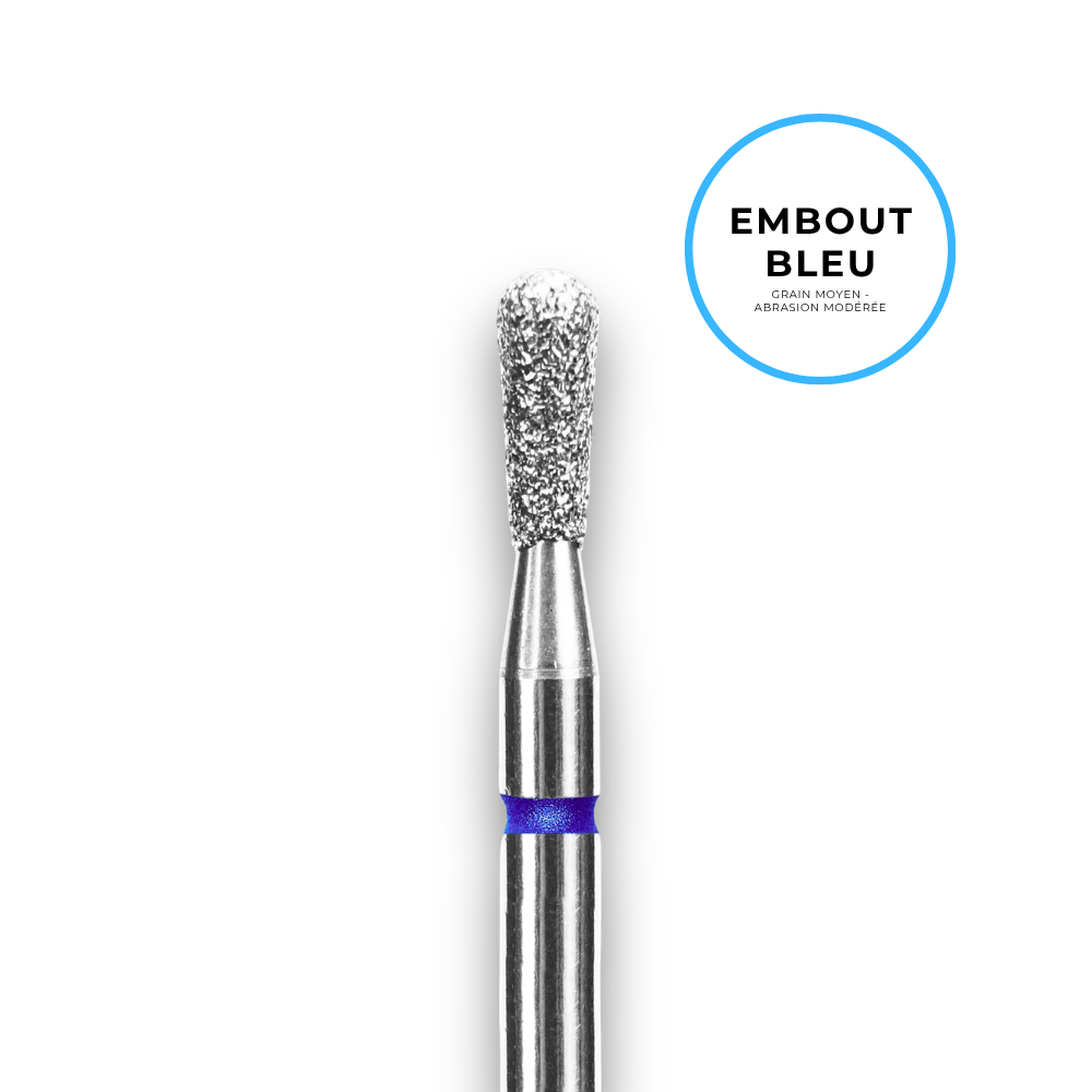 Embout diamant "allumette" - Grain bleu diamètre 2,3mm / partie active 5mm - Staleks