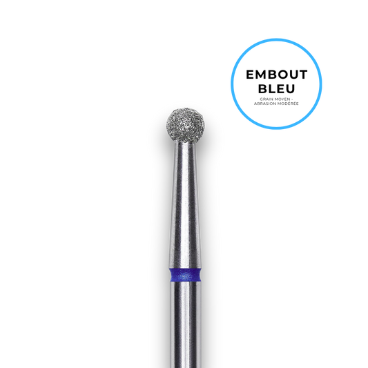 Embout diamant "boule" - Grain bleu 2,7mm - Staleks