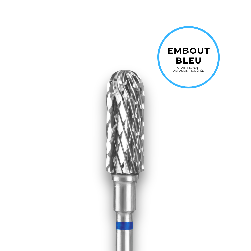 Embout carbure "cylindre" - Grain bleu diamètre 5mm / partie active 13mm - Staleks