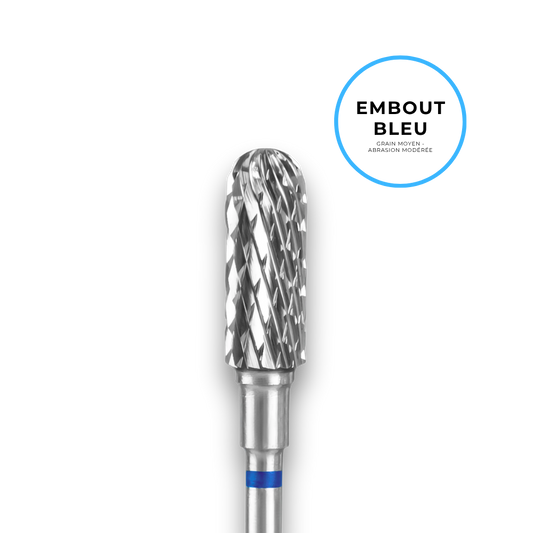 Embout carbure "cylindre" - Grain bleu diamètre 5mm / partie active 13mm - Staleks
