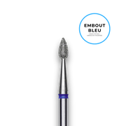Embout diamant "goutte" - Grain bleu diamètre 2,3mm / partie active 5mm - Staleks