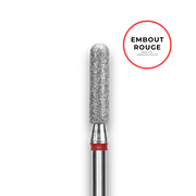 Embout diamant "cylindre" - Grain rouge diamètre 2,5mm / partie active 10mm - Staleks
