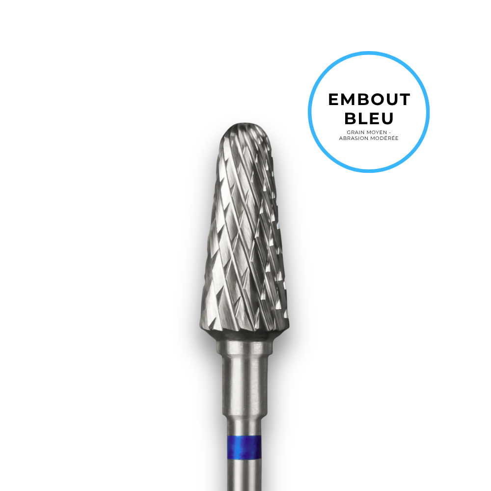 Hartmetallfräser „Kegelstumpf“ – Blaue Körnung, Durchmesser 6 mm / Wirkteil 14 mm – Staleks