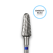 Embout carbure "cône tronqué" - Grain bleu diamètre 6mm / partie active 14mm - Staleks
