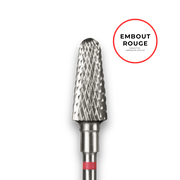 Embout carbure "cône tronqué" - Grain rouge diamètre 6mm / partie active 14mm - Staleks
