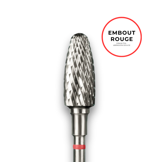 Embout carbure "maïs" - Grain rouge diamètre 6mm / partie active 14mm - Staleks