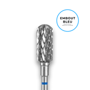 Embout carbure "cylindre" - Grain bleu diamètre 6mm / partie active 14mm - Staleks