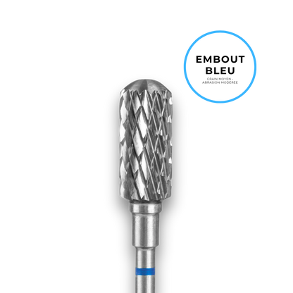 Embout carbure "cylindre" - Grain bleu diamètre 6mm / partie active 14mm - Staleks