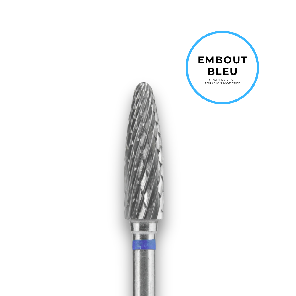 Embout carbure "maïs"- Grain bleu diamètre 4mm / partie active 14mm - Staleks