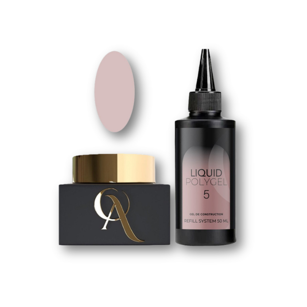 Gel de construction Liquid Polygel (Recharge de 50ml) - Teinte 05 - OA Nail System