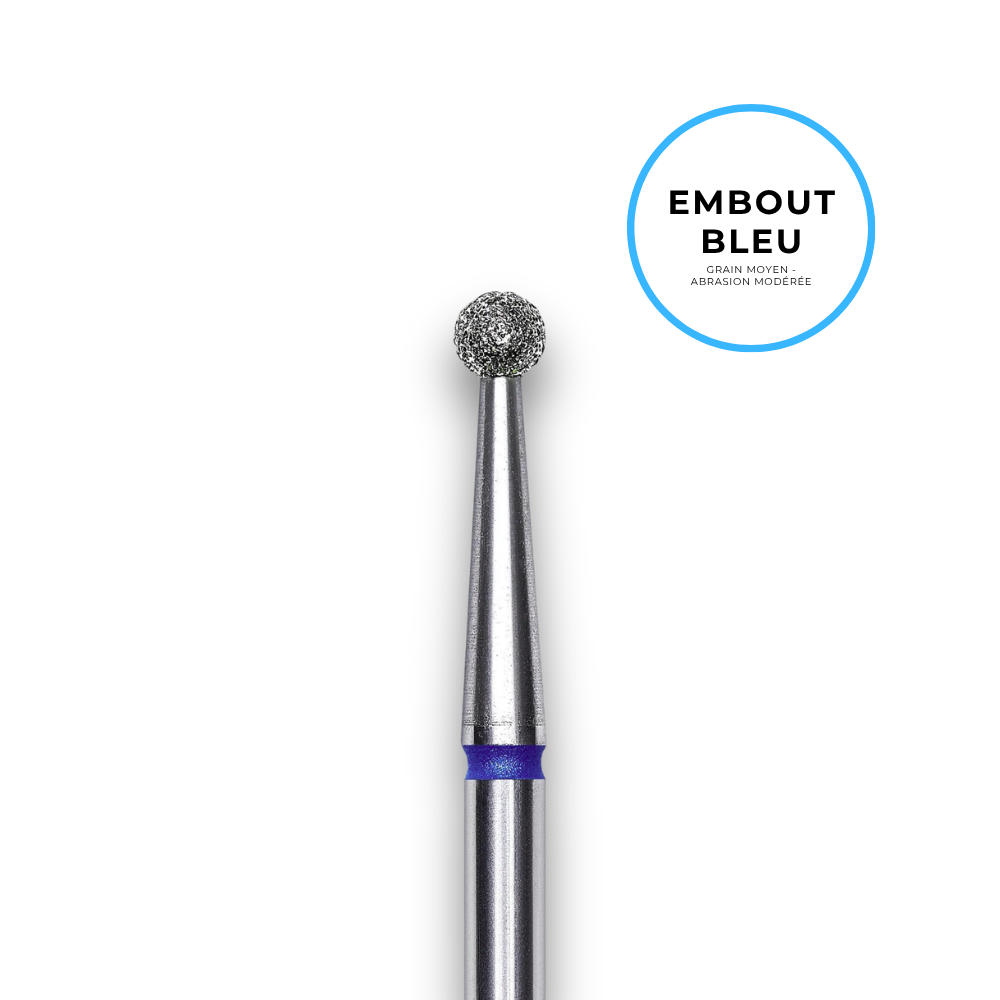 Embout diamant "boule" - Grain bleu 2,5mm - Staleks