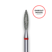 Embout diamant "flamme" - Grain rouge 2,3mm partie active 10mm - Staleks