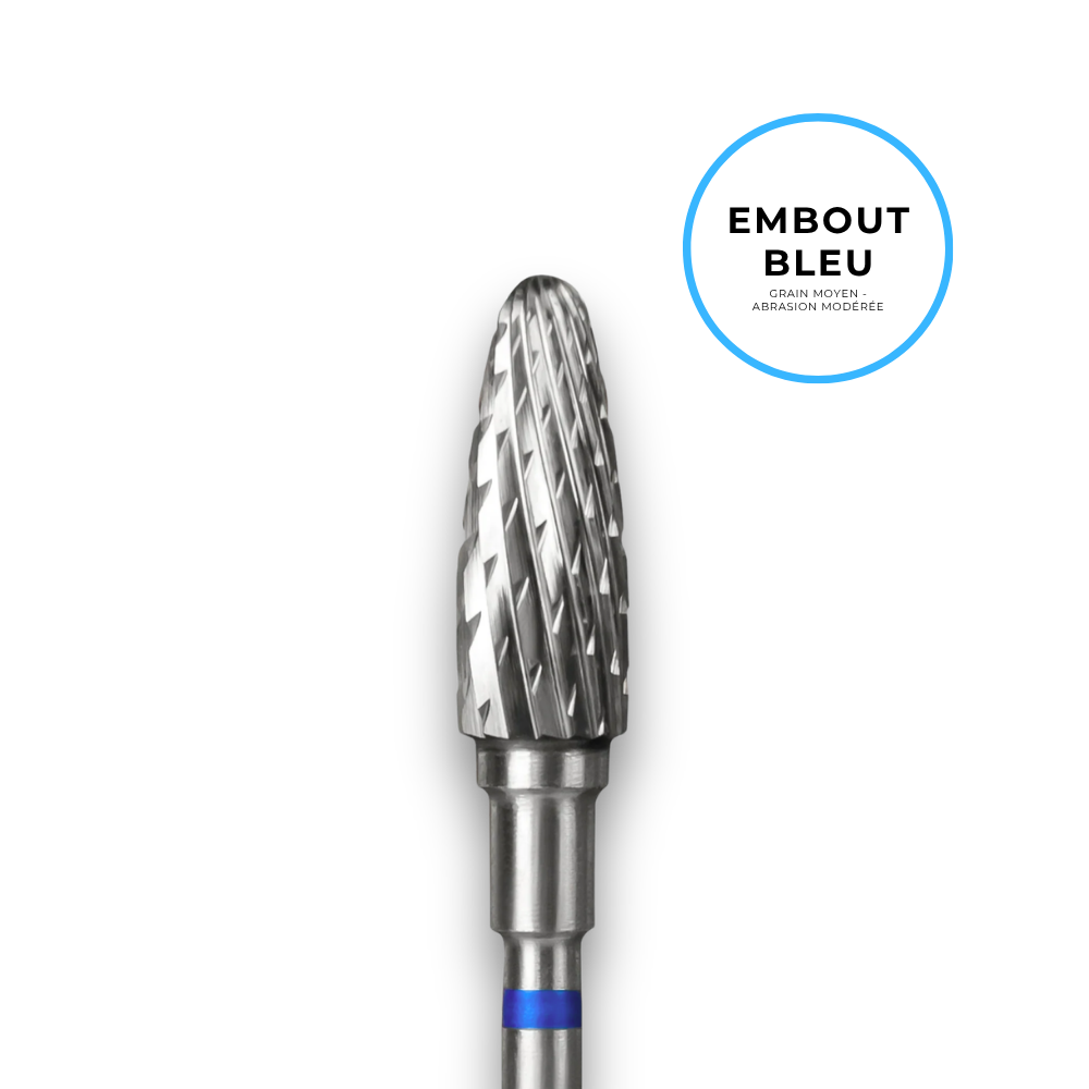 Embout carbure "maïs"- Grain bleu diamètre 5mm / partie active 13mm - Staleks