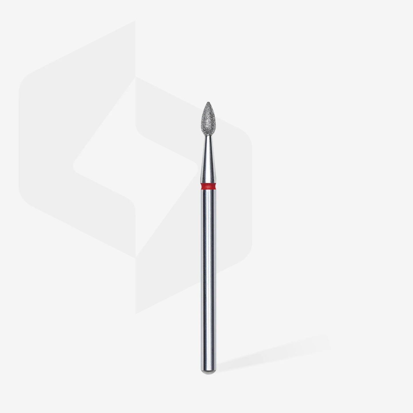 Embout diamant "goutte" - Grain rouge diamètre 2,3mm / partie active 5mm - Staleks