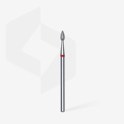 Embout diamant "goutte" - Grain rouge diamètre 2,3mm / partie active 5mm - Staleks