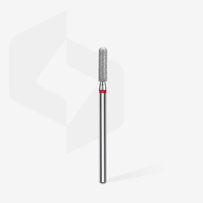 Embout diamant "cylindre" - Grain rouge diamètre 2,5mm / partie active 10mm - Staleks
