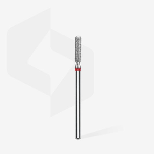 Embout diamant "cylindre" - Grain rouge diamètre 2,5mm / partie active 10mm - Staleks